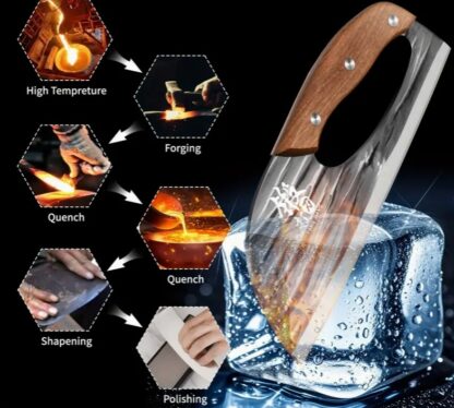 1pc Hand Forged Bone Cutter Kitchen Knife - Sharp Lightweight Dual-Use Slicer For Women - High-Carbon Stainless Steel, Ergonomic Handle, Easy To Clean, And Durable - Image 7