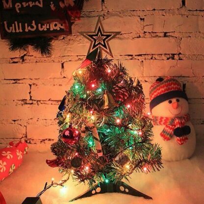 60 Long Tabletop Artificial Small Mini Christmas Tree W  LED Lights Ornament - Image 10