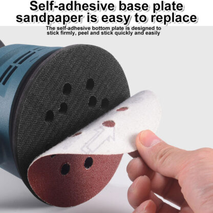 300W ELECTRIC RANDOM ORBITAL SANDER 6 SPEEDS ROTARY PALM CIRCULAR DISC 20x 125mm - Image 5