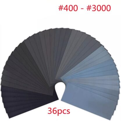 36Pcs Wet And Dry Sand Paper Mixed Assorted Grit 400-3000 Car Paint Sandpaper - Image 7