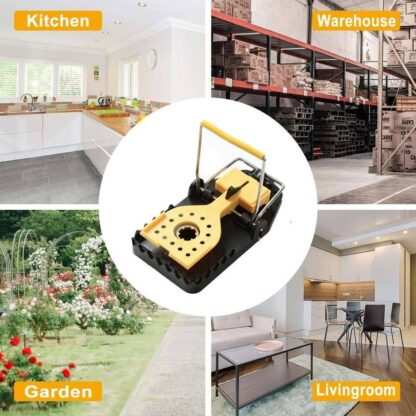 6 X Rat Catching Metal Traps Heavy Duty Snap Mousetrap Bait Pest Catcher UK - Image 7