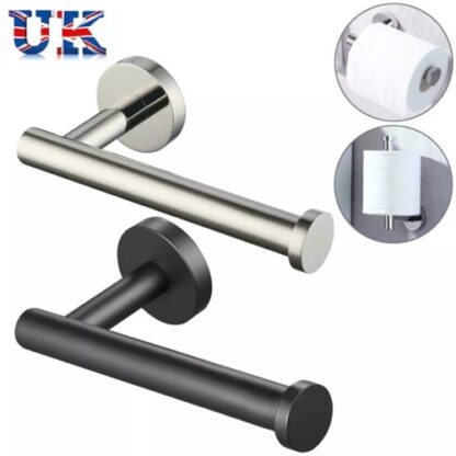 Wall Mounted Toilet Roll Holder Tissue Paper Stand Bathroom Bar Square UK - Image 9