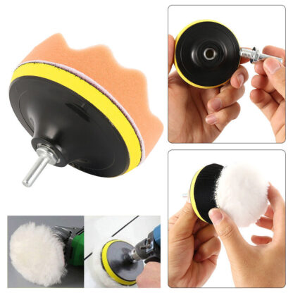 12pcs 3Buffing Waxing Polishing Sponge Pads Kit Set For Car Polisher Drill UK - Image 3