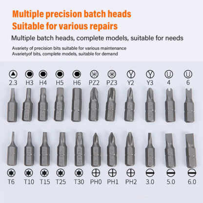 38Pcs Set Rachet Screwdriver Bit Set Socket Slotted Phillips Pozi Torx Hex Tool - Image 4