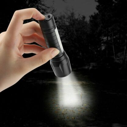 Mini Flashlight LED COB Torch Rechargeable High Lumens Zoomable Adjustable Focus Camping Light 3 Modes For Outdoor Waterproof - Image 8