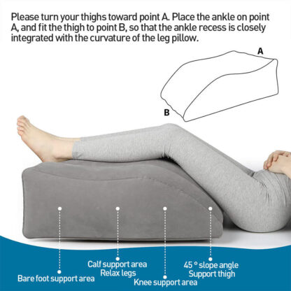 Inflatable Elevation Wedge Leg Foot Rest Raiser Support Pillow Cushion With - Image 3
