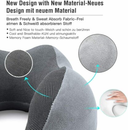 Memory Foam U Shaped Travel Pillow Neck Support Soft Head Rest Car Plane Cushion - Image 9