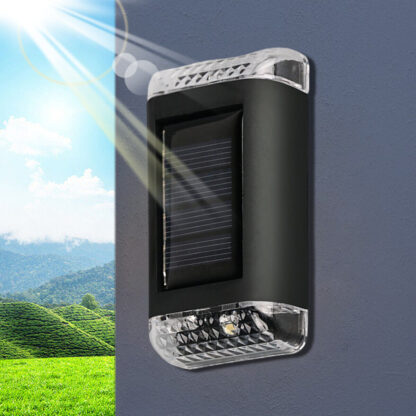 2Pcs Solar Powered Wall Lights Led Super Bright Door Fence Outdoor Garden Lamp White Ligth - Image 4