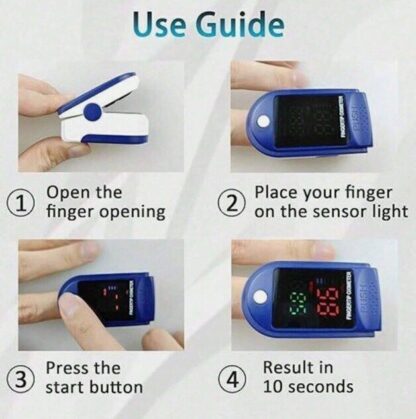 Finger Pulse Oximeter Blood Oxygen Saturation Meter SpO2 Heart Rate Monitor UK - Image 6