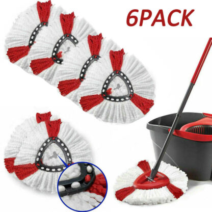 6x Replacement For Vileda Mop Heads Refill Turbo Microfibre Spin Mop Easy Wring - Image 4