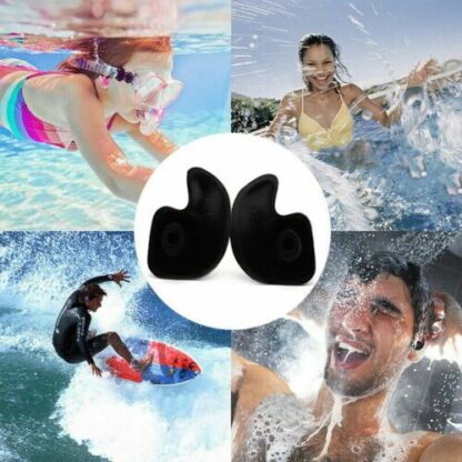 5  10 Pairs Soft Silicone Ear Plugs For Swimming Sleeping Anti Snore With Case UK - Image 3