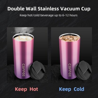 Thermal Travel Coffee Mug Cup Hot Warm Insulated Drinks Thermal Flask UK - Image 8