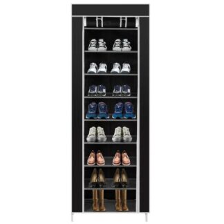9 Tier Cabinet Storage Shoe Rack Stand Holds 27 Pairs Shoe Organizer Dustproof