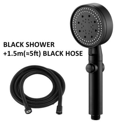 High Pressure Bath Shower Head 5 Mode Large Chrome Handset Heads Water Saving - Image 4