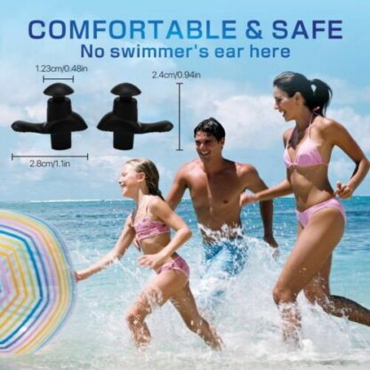 5  10 Pairs Soft Silicone Ear Plugs For Swimming Sleeping Anti Snore With Case UK - Image 6
