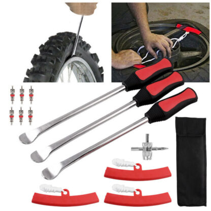 Tyre Levers Spoon Set Heavy Duty Car Bike Motorcycle Tire Changing Tool Kit UK - Image 7