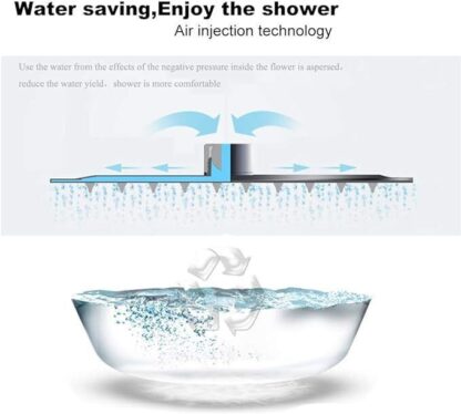 8 Round Shower Head Chrome Stainless Steel Rainfall Overhead Bathroom Large UK - Image 2