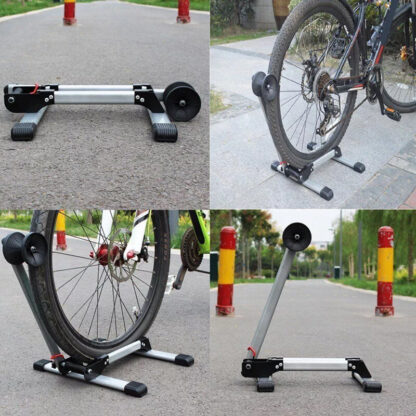 Folding BIKE STAND Portable Bicycle Floor Ground Parking Holder Storage Rack H - Image 7