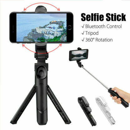 Bluetooth Selfie Tripod Telescopic Stick Remote Monopod Extendable Phone Holder - Image 2