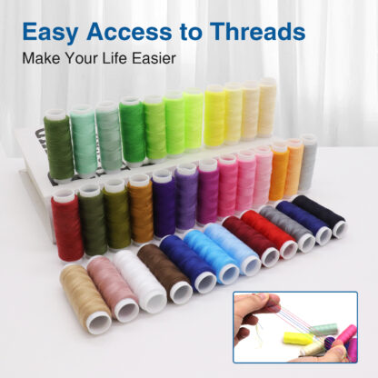 206Pcs Portable Sewing Kit Home Travel Case Needles Thread Scissors Set Box - Image 5