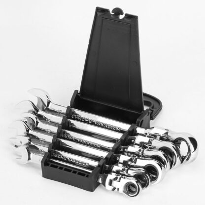 6Pcs Flexible Head Multi Functional Ratchet Conination Spanner Wrench 8-17mm Repair Tools Set - Image 4