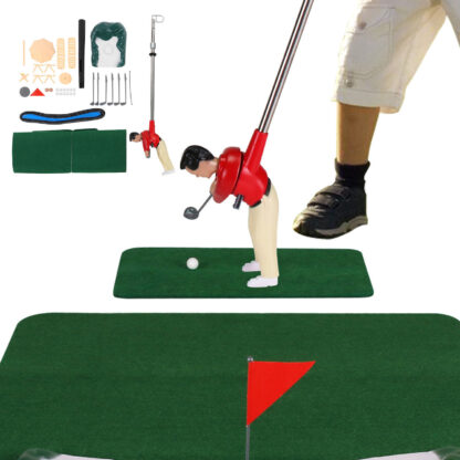 Indoor Mini Golfing Game Kit Golfs Toy Set WRed Pad Putter Early Education - Image 8