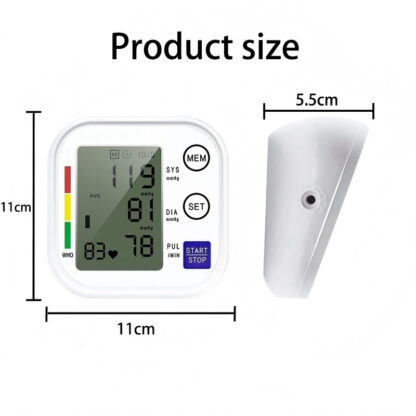 Multifunctional Home Blood Pressure Monitor With Cuff To Record Measurements And Track Heart Rate - Image 2