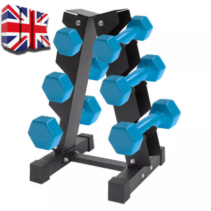 3Tier Dumbbell Rack Storage Stand Tree Hex Vertical Weight Wide Home Gym Fitness - Image 2