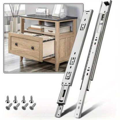 10-16 Heavy Duty Cold Rolled Steel Full Extension Ball Bearing Drawer Slides - Image 4