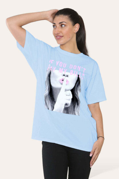 Ladies Printed Short Sleeve T-Shirt Top - Image 2