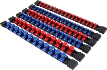 6PCS Socket Rail Storage Holder Organizer Tray Set 1  2  3  8  1  4   Wall Mount ABS - Image 7