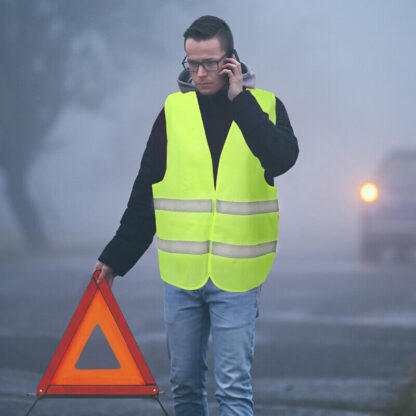 Car Warning Triangle Reflective Emergency Breakdown & High Visibility Vest - Image 10