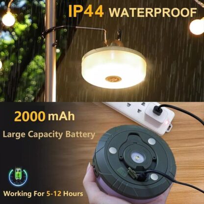 10M Outdoor Camping String Lights Festival Tent Light USB Charging Hanging Lamps - Image 7