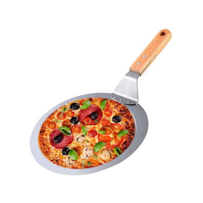 12Inch Stainless Steel Pizza Paddle Peel Bakers BBQ Oven Tray Wooden Handle UK - Image 6