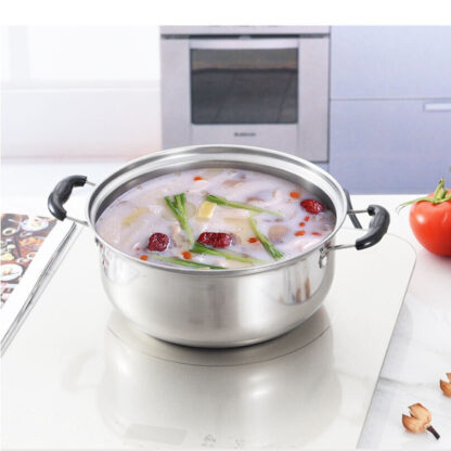 5PCS Stainless Steel Saucepan Induction Cooking Pot Cooker Cookware Kitchen - Image 10