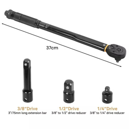 Square Drive Torque Wrench Ratchet 13.6-108.5Nm 10-80Ft-Lb 3 In 1 - Image 6