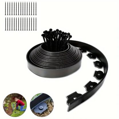 10m Lawn Border With 30 Plastic Stakes Garden Border For Paths, Driveways, Flowers And Plants - Image 8