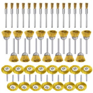 45Pcs Brass Polishing Wire Cup Mix Brush Set For Dremel Rotary Tool Accessories