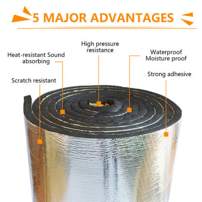10M 10mm Sound Deadening Roll Car Van Heat Insulation Thick Closed Cell Foam Mat - Image 2