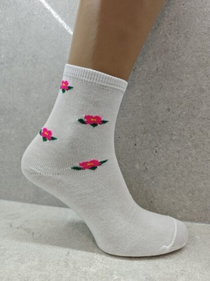 Women's Floral Cotton Socks 6 12 24 Pairs - Image 5
