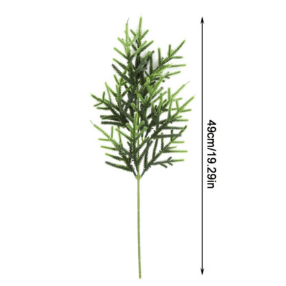 12pc Artificial Norfolk Pine Branches  Pine Needle Branch For Christmas Decor - Image 3