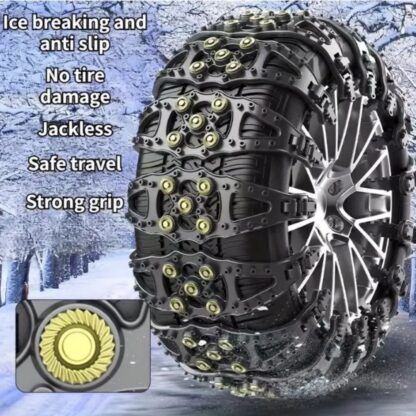 4pcs Universal Snow Chains Auto Traction Aid Ice Tire Spikes Winter Snow Chain - Image 5