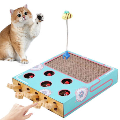 Cat Toy Whack-a-Mole Cat Scratching Board Toy Grinding Claw Rest Play Funny Cat - Image 8