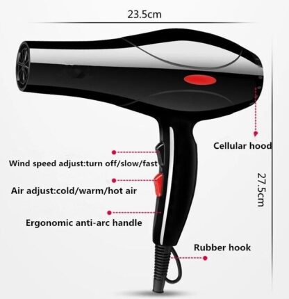 2200W Professional Style Hair Dryer Nozzle Concentrator Blower Pro Salon Heat UK - Image 2
