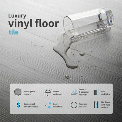 5m Floor Planks Tiles Self Adhesive Wood Effect Vinyl Flooring Bathroom Decor - Image 3