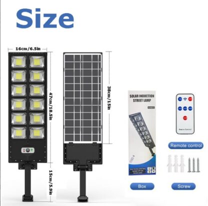 Commercial  504 LED Outdoor Dusk To Dawn Solar Street Light Road Lamp - Image 8