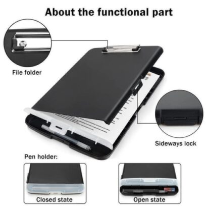 Clipboard With Storage Case Plastic A4 Clipboard Storage Box For School&office - Image 5