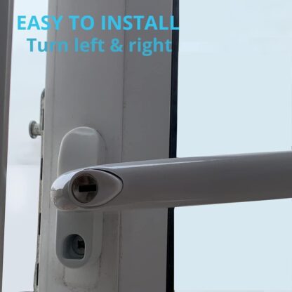 5 Cylinder UPVC Universal Window Handle Straight Lock Espag Double Glazing White - Image 4
