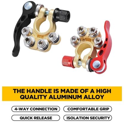 2PCS Battery Terminals Connectors Clamps Quick Release For Caravan Car Van 12V - Image 6