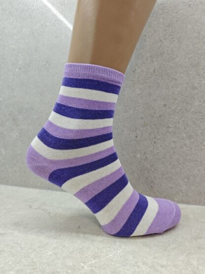 Pack Of 6 12 24 Pairs  Womens Colourful Striped Socks - Image 3